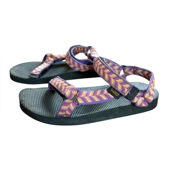 Teva Original Universal Sandals Kids Size 3 Retro Geo Print - Picture 1 of 10